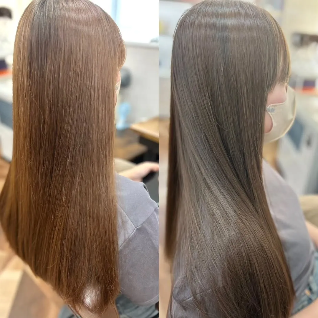 オレンジっぽくなってきたのでオリーブブラウンでツヤツヤに♪