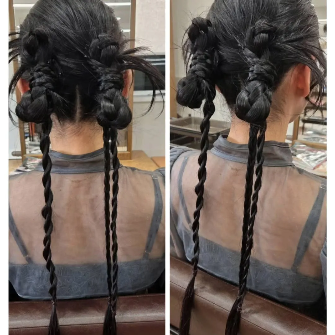 結婚式ヘアセットツインカチ盛り！